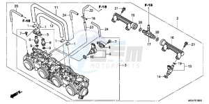 CBR600FAB CBR600F ABS E drawing THROTTLE BODY