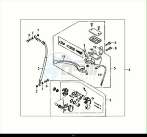 FIDDLE II 50 EFI (AF05W6-EU) (M2) drawing FRONT BRAKE MASTER CYLINDER