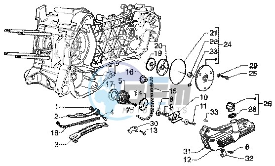 Pump group-oil pan