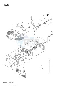 GSR750 (E21) drawing REAR COMBINATION LAMP