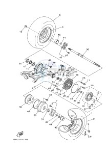 YFM350FWA YFM35FGB GRIZZLY 350 4WD (1NS3 1NS3 1NS4) drawing REAR WHEEL