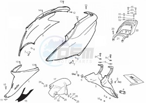 ATLANTIS CITY - 50 cc VTHAL1AE2 Euro 2 2T AC ESP drawing Rear fairing (Positions)