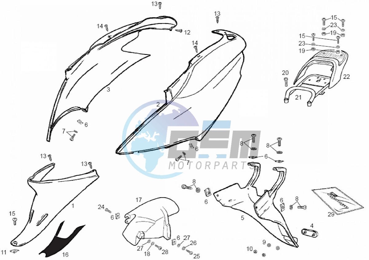 Rear fairing (Positions)