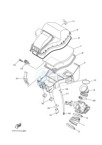 YFM550FWAD YFM5FGPAD GRIZZLY 550 EPS (1HSJ) drawing INTAKE