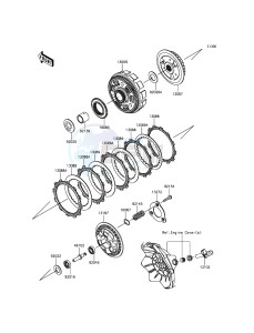 NINJA_300_ABS EX300BDF XX (EU ME A(FRICA) drawing Clutch