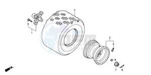 TRX450R drawing REAR WHEEL