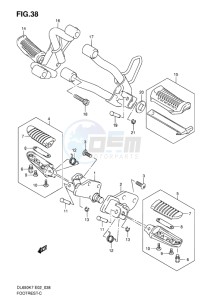 DL 650 V-STROM EU-UK drawing FOOTREST