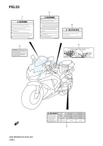 GSX-R600 (E3-E28) drawing LABEL