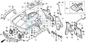 TRX350FM FOURTRAX 350 4X4ES drawing FRONT FENDER