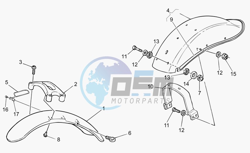 Front/rear mudguard