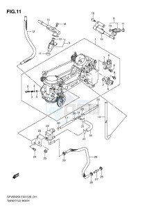 SFV650 (E3-E28) Gladius drawing THROTTLE BODY