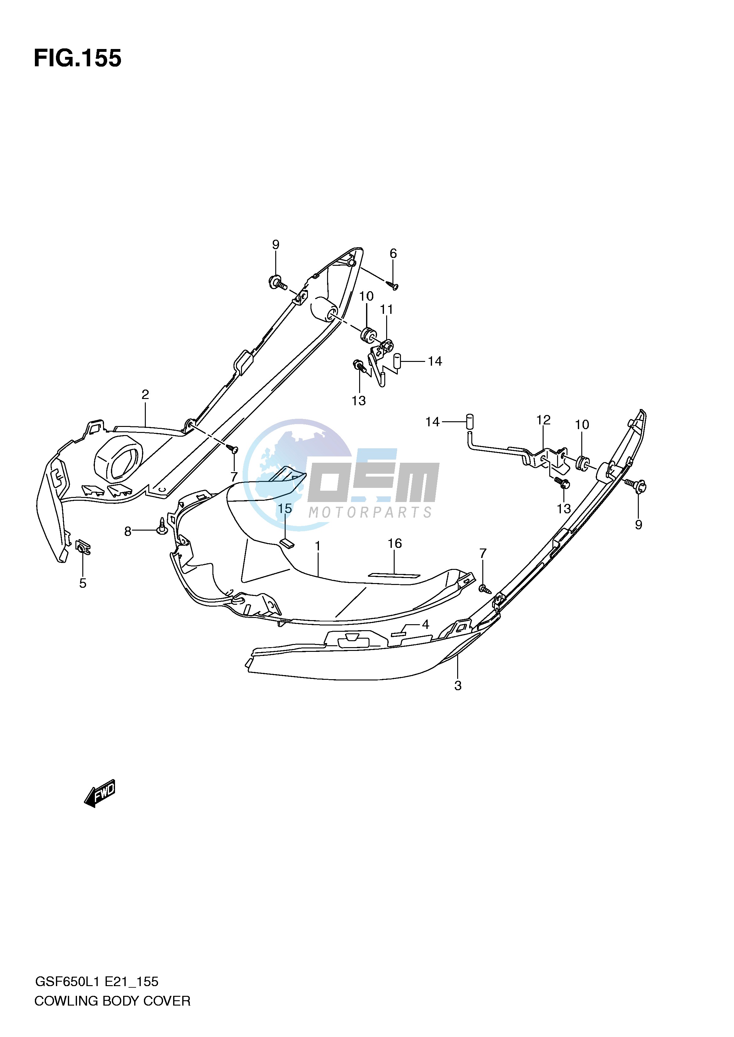 COWLING BODY COVER (GSF650SL1 E21)