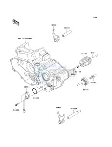 KX 450 D [KX450F] (D6F) D6F drawing GEAR CHANGE DRUM_SHIFT FORK-- S- -