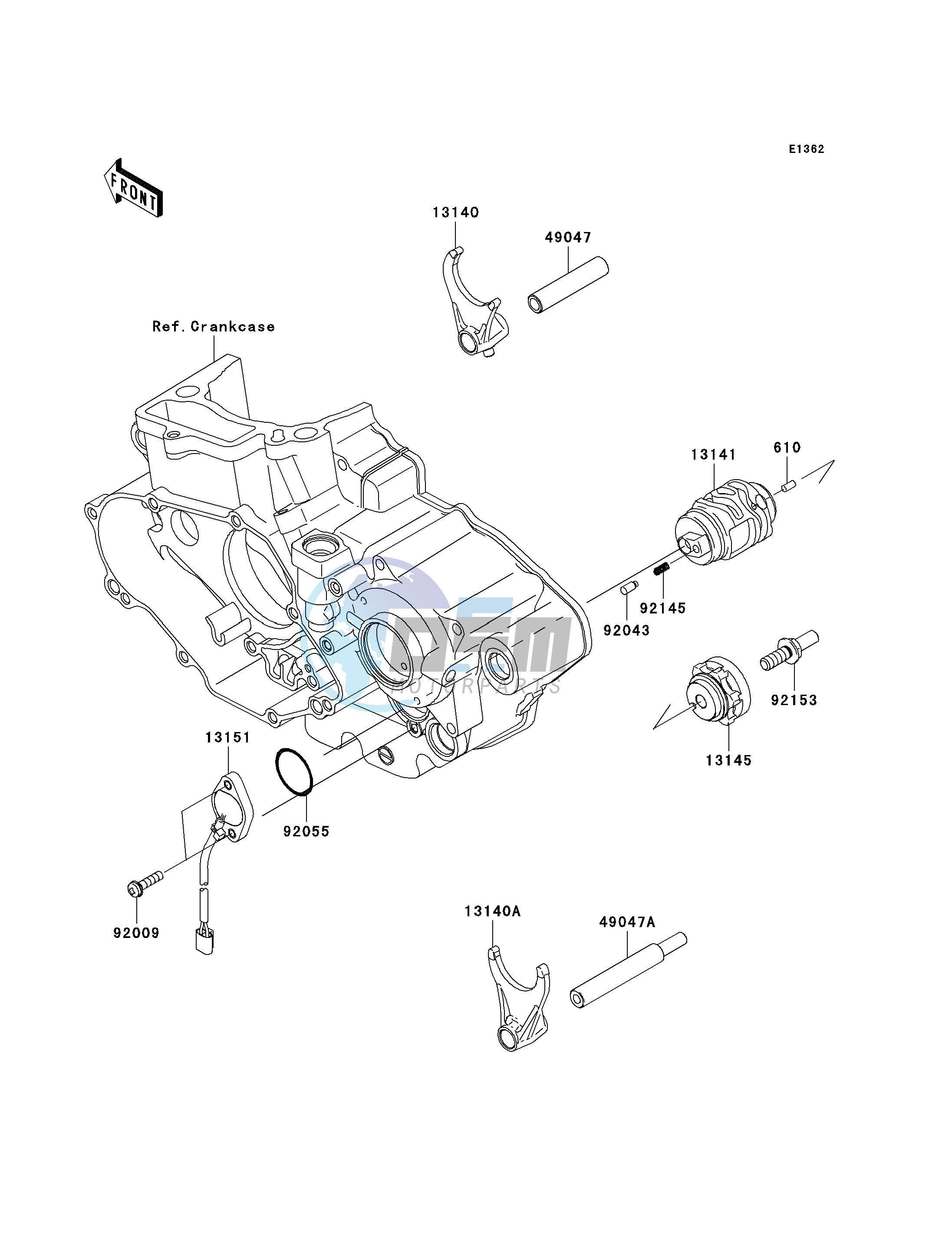 GEAR CHANGE DRUM_SHIFT FORK-- S- -