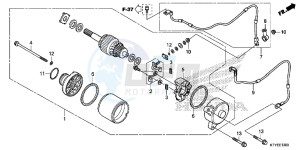 CBR125RTF CBR125RT UK - (E) drawing STARTER MOTOR