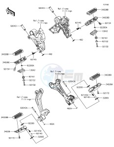 NINJA 650 EX650KHFA XX (EU ME A(FRICA) drawing Footrests