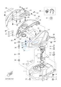 MT125 MT-125 (BR33 BR33 BR33 BR33 BR33) drawing FUEL TANK