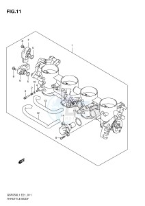 GSR750 (E21) drawing THROTTLE BODY