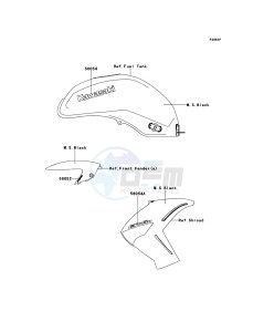 ER-6n ABS ER650DBF XX (EU ME A(FRICA) drawing Decals(M.S.Black)