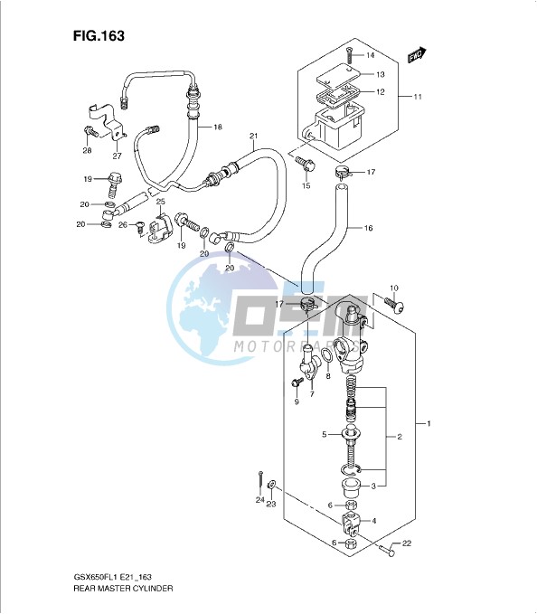 REAR MASTER CYLINDER (GSX650FUAL1 E21)