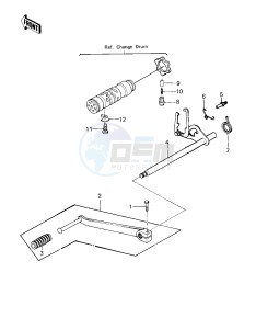 KZ 750 E (E1) drawing GEAR CHANGE MECHANISM -- 80 KZY 50-E1- -