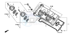 CB600F3A Europe Direct - (ED / ST 25K) drawing CYLINDER HEAD COVER