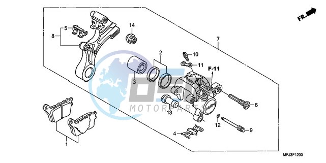 REAR BRAKE CALIPER (CBR600RR)