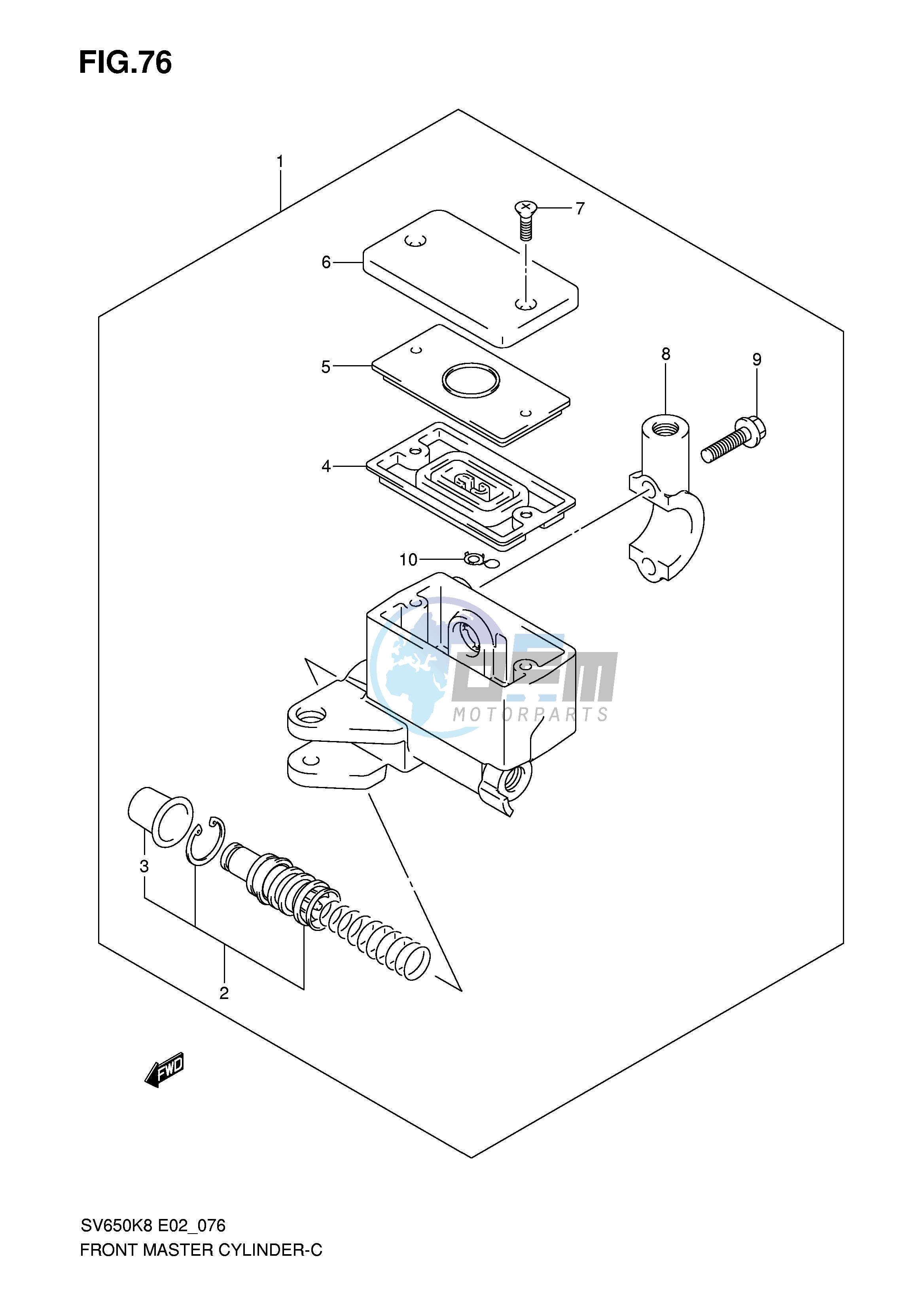 FRONT MASTER CYLINDER (SV650AK8 UAK8 AK9 UAK9)