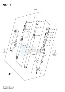 SFV650 (E21) Gladius drawing FRONT DAMPER (SFV650UL1 E21)