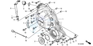 CBR1000RR9 France - (F / MME) drawing RIGHT CRANKCASE COVER