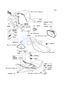 KFX700 KSV700ABF EU drawing Labels