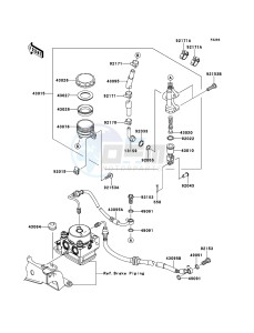 ER-6f ABS EX650B8F GB XX (EU ME A(FRICA) drawing Rear Master Cylinder