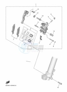 YZ250F (B7BG) drawing FRONT BRAKE CALIPER