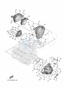 TRACER 9 GT MTT890D (BAP1) drawing CRANKCASE COVER 1