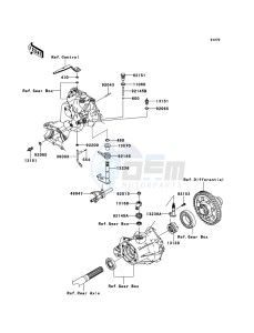 MULE_600 KAF400BCF EU drawing Gear Change Mechanism