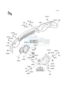 KVF 750 E [BRUTE FORCE 750 4X4I NRA OUTDOORS] (E8F-E9FA) E9FA drawing HEADLIGHT-- S- -