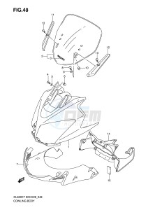 DL650 (E3-E28) V-Strom drawing COWLING BODY