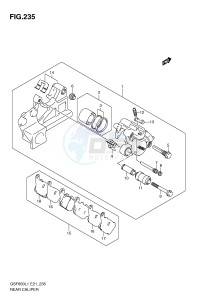 GSF650 (E21) Bandit drawing REAR CALIPER (GSF650SL1 E21)