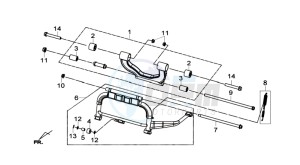 JOYMAX 250i drawing CENTRAL STAND -SIDE STAND- KICKSTARTER PEDAL