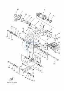 YFZ450R (BKD3) drawing REAR ARM