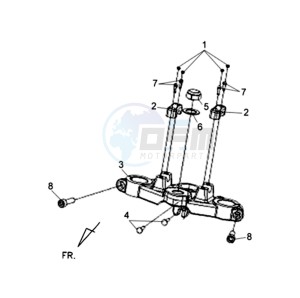 WOLF 125 SBN drawing FRONT FORK YOKE