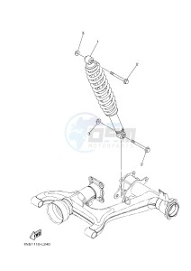 YFM350A YFM35GTXG GRIZZLY 350 2WD (B147) drawing REAR SUSPENSION