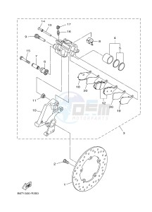 MTN-1000D MT-10 SP MT-10 SP (BW84) drawing REAR BRAKE CALIPER