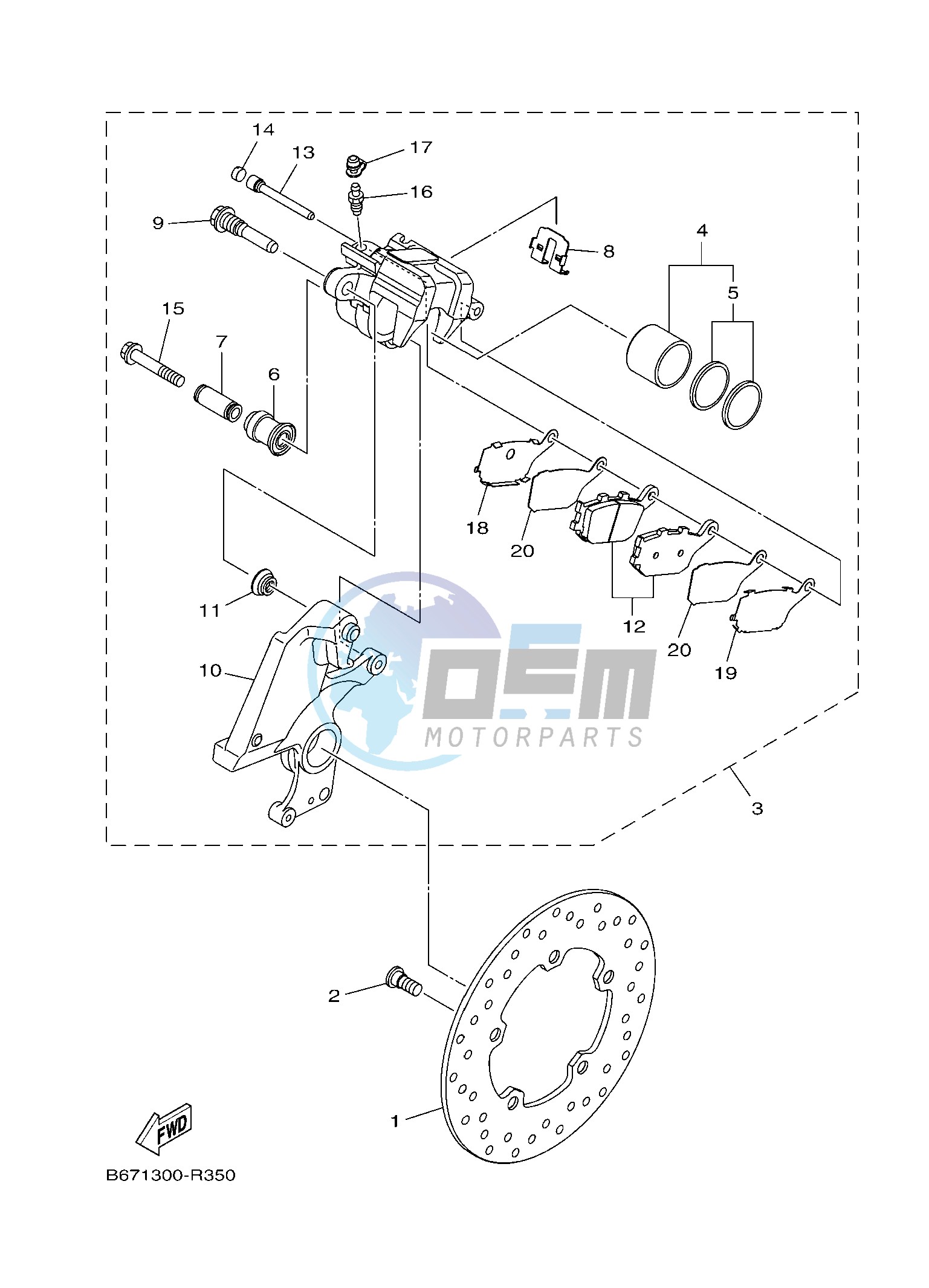 REAR BRAKE CALIPER