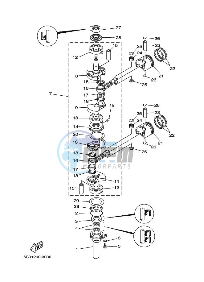 CRANKSHAFT--PISTON