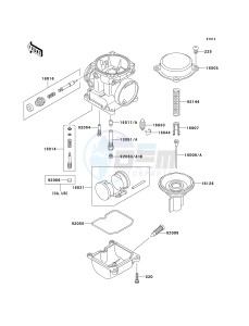 ZX 1100 E [GPZ 1100] (E1-E3) [GPZ 1100] drawing CARBURETOR PARTS