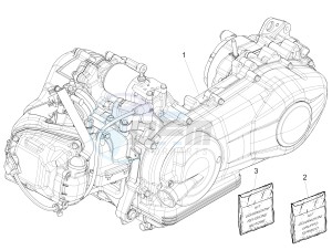 Sprint 125 4T 3V ie drawing Engine, assembly