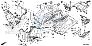 TRX500FE2H Europe Direct - (ED) drawing REAR FENDER