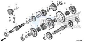 TRX500FE1H Europe Direct - (ED) drawing TRANSMISSION