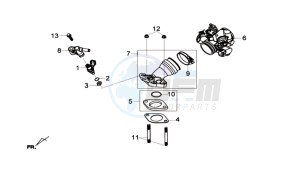 GTS 125I 2014 ABS drawing INLET / FUEL INJECTOR / THROTTLE VALVE BODY